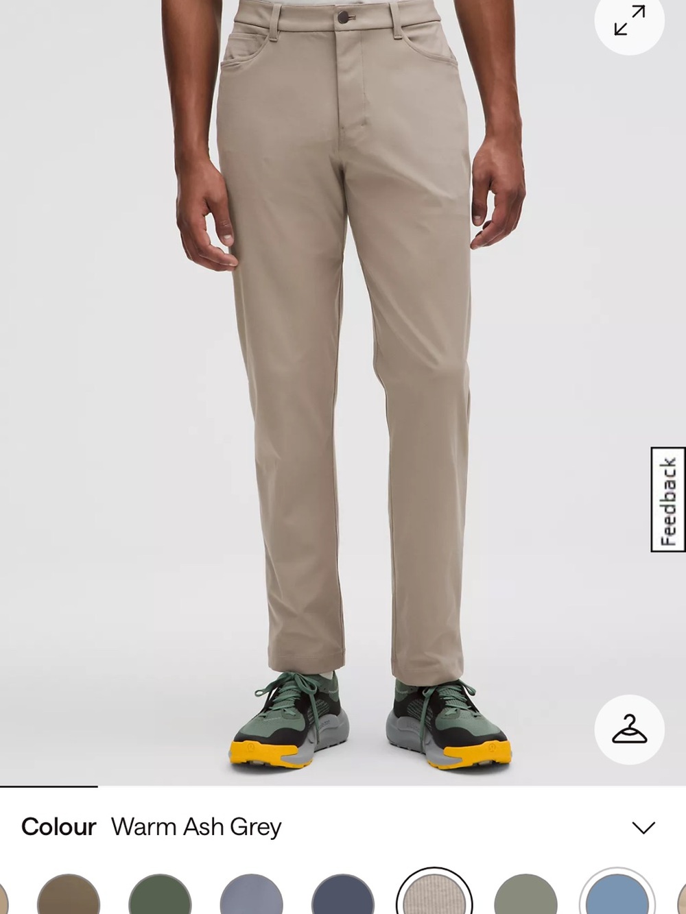 lululemon athletica Men's Warm Ash Grey Chinos